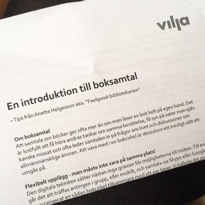 introduktion till boksamtal